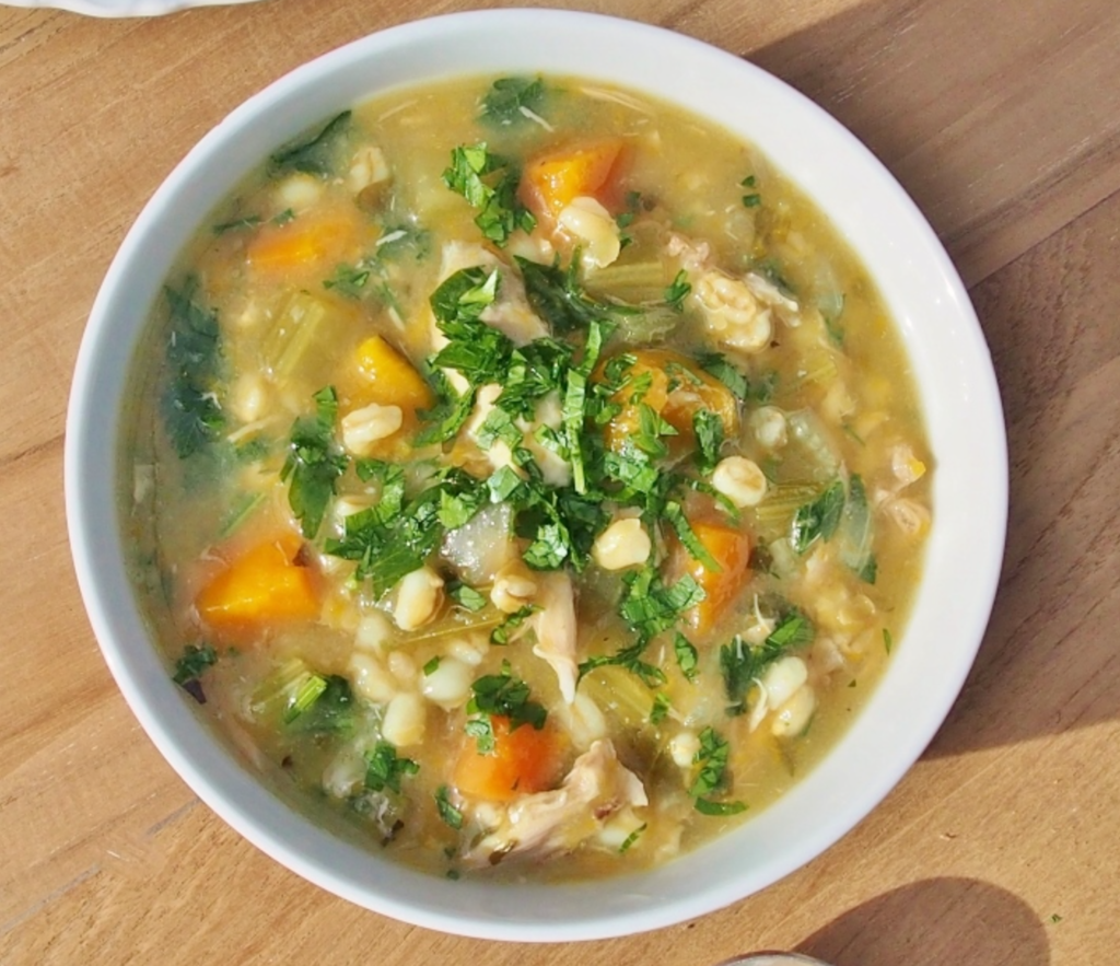 Chicken Barley Vegetable Soup - The Healthy Dive